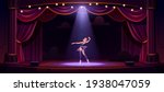 ballerina dance on stage  girl... | Shutterstock .eps vector #1938047059