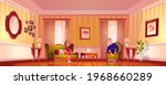 happy couple in living room in... | Shutterstock .eps vector #1968660289