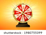 Fortune wheel spin, casino lucky roulette game of chance with money prizes, lose and jackpot win sectors. Gambling lottery or raffle online entertainment, amusement, Realistic 3d vector illustration