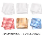 gingham tablecloths and white... | Shutterstock .eps vector #1991689523