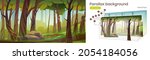 summer forest with green trees  ... | Shutterstock .eps vector #2054184056