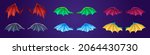 set of fantasy wings of dragon  ... | Shutterstock .eps vector #2064430730
