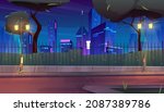 city street with park and... | Shutterstock .eps vector #2087389786