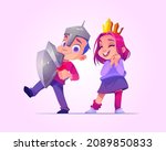 children playing in princess... | Shutterstock .eps vector #2089850833
