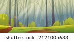 deep forest with sunny glade ... | Shutterstock .eps vector #2121005633