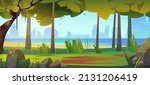 cartoon nature landscape with... | Shutterstock .eps vector #2131206419