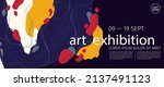 art exhibition banner ... | Shutterstock .eps vector #2137491123