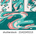 modern posters with abstract... | Shutterstock .eps vector #2142245213