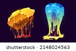 fantasy magic trees with... | Shutterstock .eps vector #2148024563