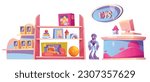 Toy Store Shelf And Furniture...