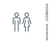 Woman And Man Sign Line Icon