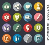 flat medical icons | Shutterstock .eps vector #170701766