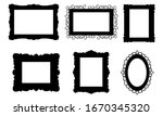 set of black silhouettes... | Shutterstock .eps vector #1670345320
