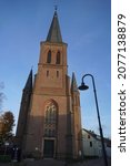 Small photo of Tonisberg,Germany-November 18,2021: St. Antonius Church in Tonisberg, is the neo-Gothic Roman Catholic church was built in 1894 and is a protected monument.