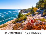 View Of The Maine Coastline At...