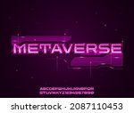 modern futuristic violet... | Shutterstock .eps vector #2087110453