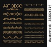 set of art deco patterns and... | Shutterstock .eps vector #553036819