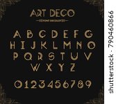art deco creative font.... | Shutterstock .eps vector #790460866