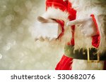 Santa Claus Holding Visit Card