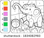 Color The Colored Baby Elephant ...