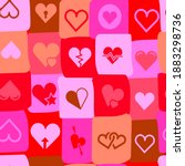  hearts multicolored  beautiful ... | Shutterstock .eps vector #1883298736