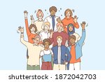 unity in multicultural... | Shutterstock .eps vector #1872042703