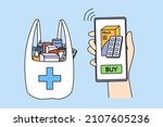 online pharmacy and shopping... | Shutterstock .eps vector #2107605236