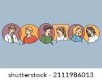 communication bubble and chat... | Shutterstock .eps vector #2111986013