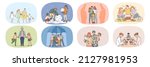 set of family with children... | Shutterstock .eps vector #2127981953