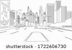 silhouette architecture new... | Shutterstock .eps vector #1722606730