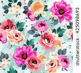 beautiful seamless floral... | Shutterstock .eps vector #425098693