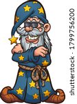 Cool Cartoon Wizard With...