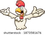 cartoon chicken character with... | Shutterstock .eps vector #1873581676