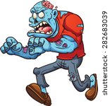 cartoon running zombie. vector... | Shutterstock .eps vector #282683039