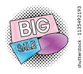 doodle offer big sale price tag | Shutterstock .eps vector #1135492193