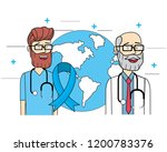 medical teamwork cartoon | Shutterstock .eps vector #1200783376