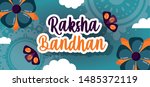 happy raksha bandhan poster... | Shutterstock .eps vector #1485372119