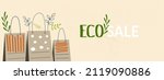 eco friendly reusable and... | Shutterstock .eps vector #2119090886