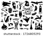 variety of halloween elements... | Shutterstock .eps vector #1726805293