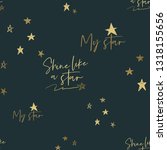 hand drawn gold stars seamless... | Shutterstock .eps vector #1318155656