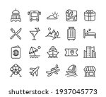 travel icons   vector line.... | Shutterstock .eps vector #1937045773