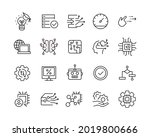 artificial intelligence icons   ... | Shutterstock .eps vector #2019800666