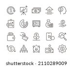 finance icons   vector line... | Shutterstock .eps vector #2110289009