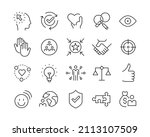 business ethics icons   vector... | Shutterstock .eps vector #2113107509