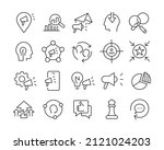 marketing icons   vector line... | Shutterstock .eps vector #2121024203
