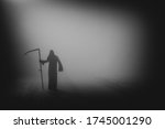  death grim reaper skeleton... | Shutterstock . vector #1745001290