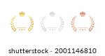 set of gold silver and bronze... | Shutterstock .eps vector #2001146810