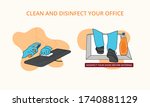 clean and disinfect your... | Shutterstock .eps vector #1740881129