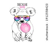 Fun Koala In A Rainbow Glasses...