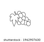 vector isolated bunch of grapes ... | Shutterstock .eps vector #1962907630